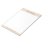 Stijlvolle Beige Minimalist Notitieblok (Schuin)