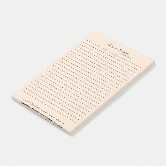 Stijlvolle Beige Minimalist Post-it® Notes (Schuin)