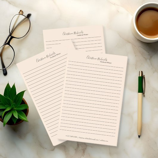 Stijlvolle Beige Minimalist Post-it® Notes