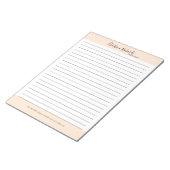 Stijlvolle beige minimalistische voering notitieblok (Schuin)