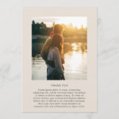 Stijlvolle Beige Moderne Trouwdag Menu (Achterkant)