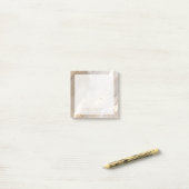 Stijlvolle Beige Waterverf Gold Folie Naam Notaris Post-it® Notes (Op bureau)