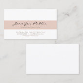 Stijlvolle Beige Wit Modern Professioneel Eenvoudi Visitekaartje (Voorkant / Achterkant)