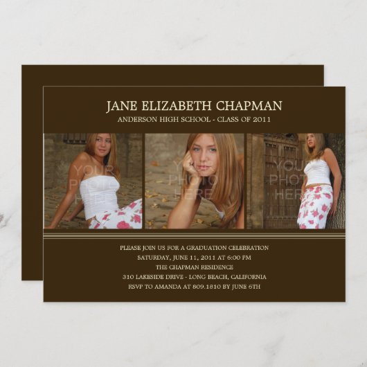 Stijlvolle bekendmaking of uitnodiging van het Afs (Voorkant / Achterkant)