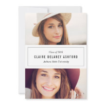 Stijlvolle bekendmaking van twee foto-Afstuderen