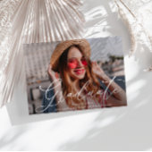 Stijlvolle belettering afstuderen Aankondiging