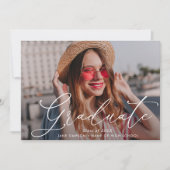 Stijlvolle belettering afstuderen Aankondiging (Voorkant)