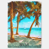 Stijlvolle Belize Tropical Beach Waterverf Magneet (Voorkant)