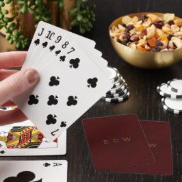 Stijlvolle benoemde gevlekte bruine pokerkaarten