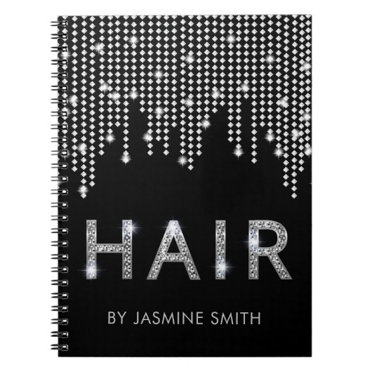 Stijlvolle benoeming Chic Diamond Hair Notitieboek (Voorkant)