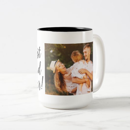 Stijlvolle Best Dad Ever Photo Collage Mok (Voorkant rechts)