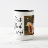 Stijlvolle Best Dad Ever Photo Collage Mok (Center)