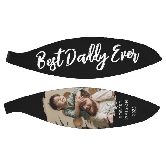 Stijlvolle Best Daddy Ever Brushed Effect Foto Basketbal (Panelen)