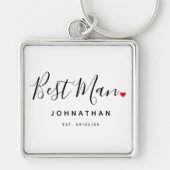 Stijlvolle Best Man Bruiloft Sleutelhanger (Voorkant)