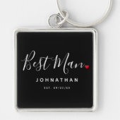 Stijlvolle Best Man Bruiloft Sleutelhanger (Voorkant)
