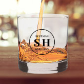 Stijlvolle Best Man voorstel gepersonaliseerde Ini Whisky Glas