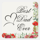 Stijlvolle Beste Papa Ooit Vaderdag Sticker Ontwer (Voorkant)