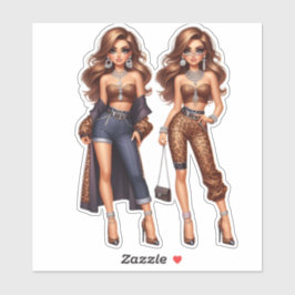 stijlvolle besties sticker
