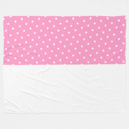 Stijlvolle betegelde Stippen roze half kleurenblok Fleece Deken