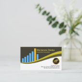 Stijlvolle beurs City Block Graph Financial Visitekaartje (Staand voorkant)