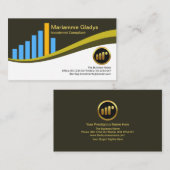 Stijlvolle beurs City Block Graph Financial Visitekaartje (Voorkant / Achterkant)