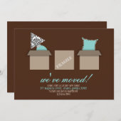 Stijlvolle bewegende vakken Verplaatsingsaankondig Aankondiging (Voorkant / Achterkant)