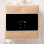 Stijlvolle bewerkbare elke twee modern ogende Init Etiket (Insitu)