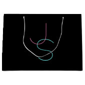 Stijlvolle bewerkbare elke twee modern ogende Init Groot Cadeauzakje (Voorkant)