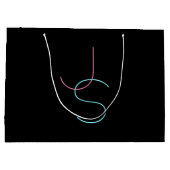 Stijlvolle bewerkbare elke twee modern ogende Init Groot Cadeauzakje (Achterkant)