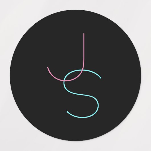 Stijlvolle bewerkbare elke twee modern ogende Init Labels (Design 1)