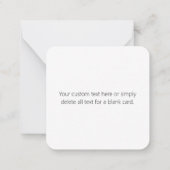 Stijlvolle bewerkbare elke twee modern ogende Init Notitiekaartje (Achterkant)