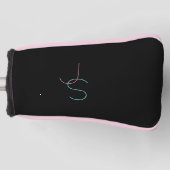 Stijlvolle bewerkbare moderne initialen golfheadcover (Voorkant)