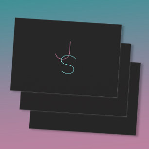 Stijlvolle bewerkbare moderne initialen inpakpapier vel