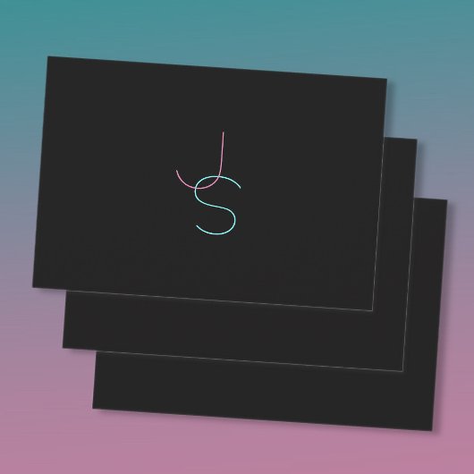 Stijlvolle bewerkbare moderne initialen inpakpapier vel