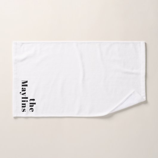 Stijlvolle bewerkbare moderne retro-tekst | Grey Bad Handdoek (Handdoek)