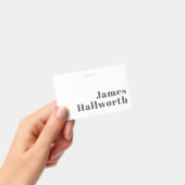 Stijlvolle bewerkbare moderne retro-tekst | Grey Badge (Handheld)