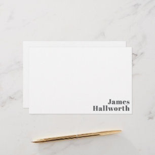 Stijlvolle bewerkbare moderne retro-tekst Grey Briefpapier