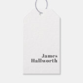 Stijlvolle bewerkbare moderne retro-tekst | Grey Cadeaulabel (Voorkant)