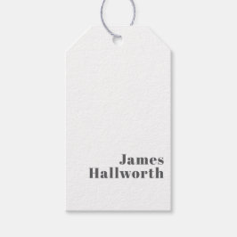 Stijlvolle bewerkbare moderne retro-tekst | Grey Cadeaulabel