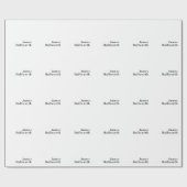 Stijlvolle bewerkbare moderne retro-tekst | Grey Cadeaupapier (Vlak)