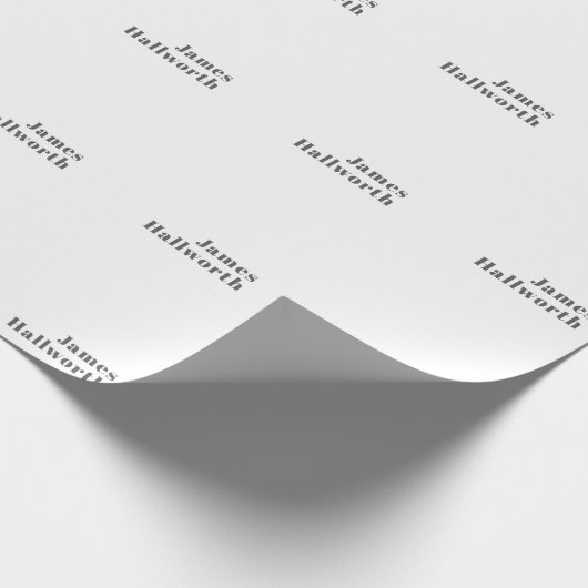 Stijlvolle bewerkbare moderne retro-tekst | Grey Cadeaupapier (Hoek)