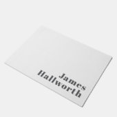 Stijlvolle bewerkbare moderne retro-tekst | Grey Deurmat (Schuin)