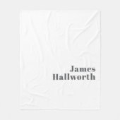 Stijlvolle bewerkbare moderne retro-tekst | Grey Fleece Deken (Voorkant)