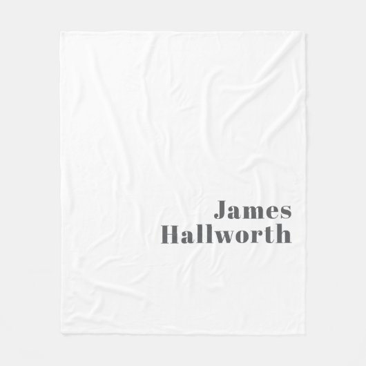 Stijlvolle bewerkbare moderne retro-tekst | Grey Fleece Deken (Voorkant)