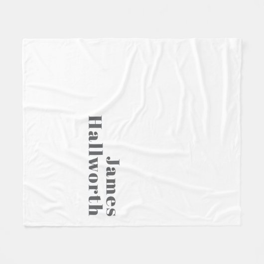 Stijlvolle bewerkbare moderne retro-tekst | Grey Fleece Deken (Voorkant (Horizontaal))