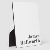 Stijlvolle bewerkbare moderne retro-tekst | Grey Fotoplaat (Zijkant)