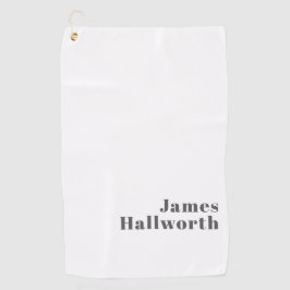 Stijlvolle bewerkbare moderne retro-tekst | Grey Golfhanddoek