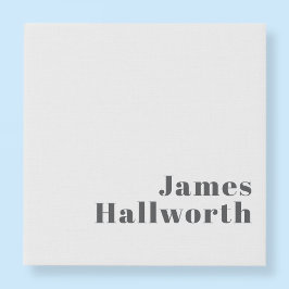 Stijlvolle bewerkbare moderne retro-tekst | Grey Imitatie Canvas Print