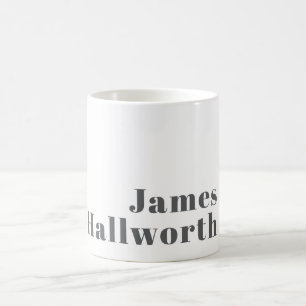 Stijlvolle bewerkbare moderne retro-tekst   Grey Koffiemok