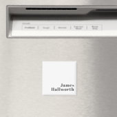 Stijlvolle bewerkbare moderne retro-tekst | Grey Magneet (Insitu (Vaatwasser))